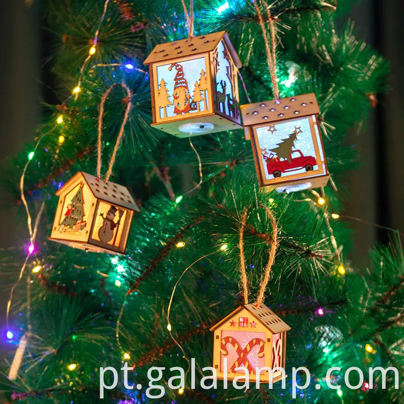 Lâmpada de quebra -cabeça encantadora de Santa House para decoração festiva